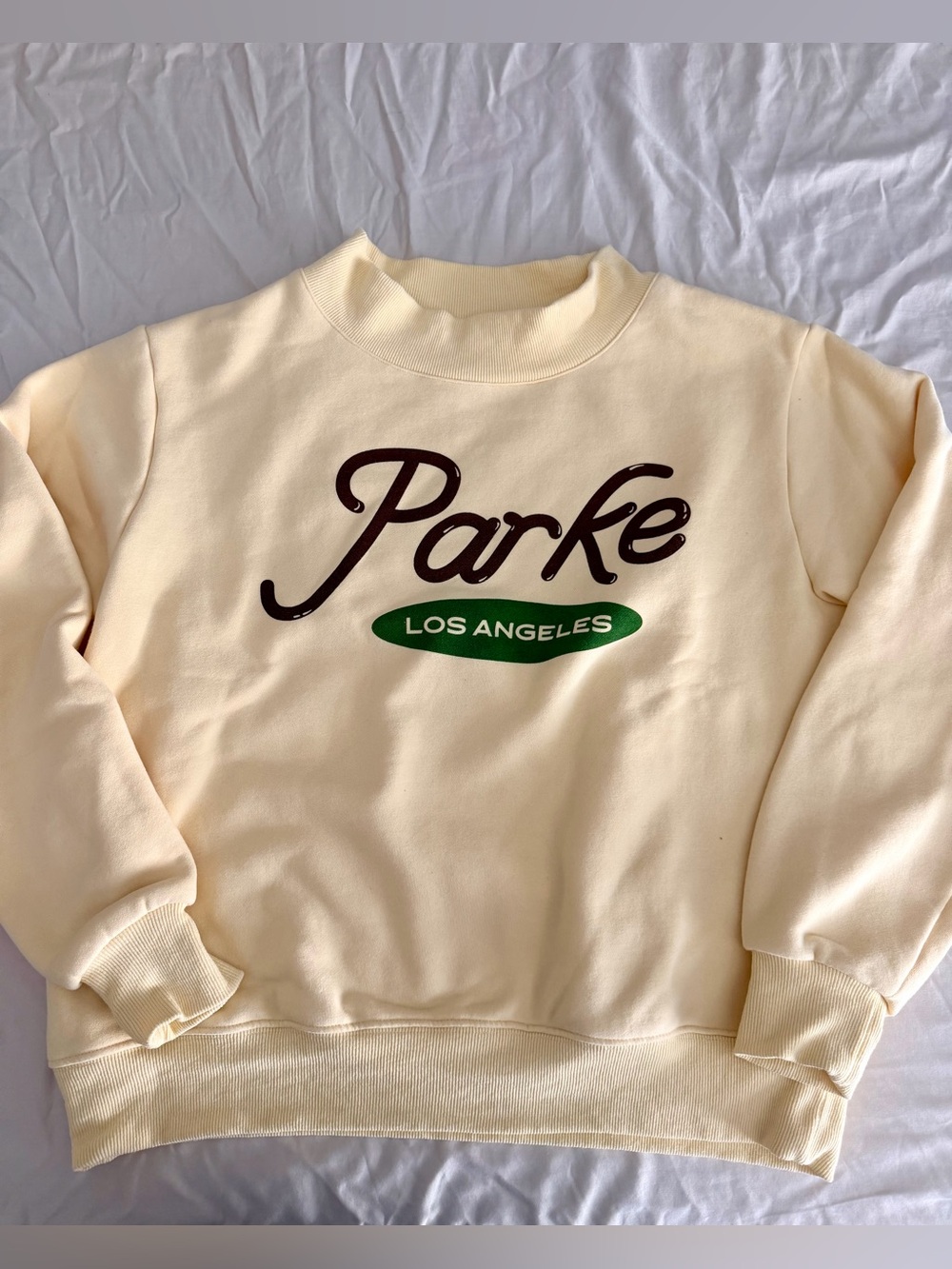 Parke butter yellow Los Angeles mock neck l/xl